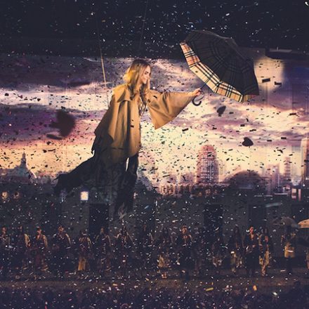 Cara Delevingne flies at Burberry show in Shanghai