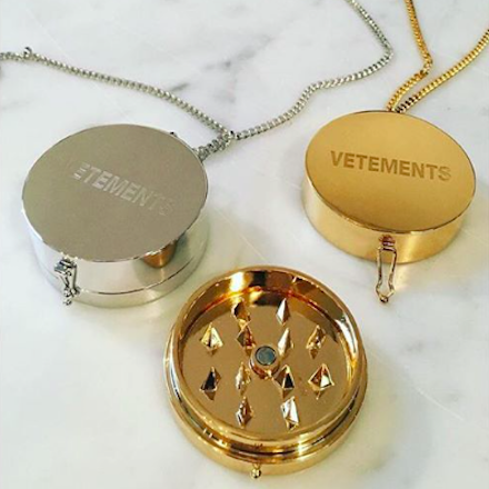 Vetements weed grinder pendant